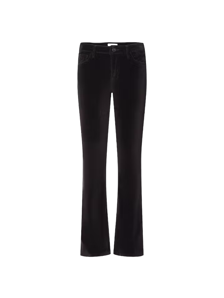 Le Crop Mini Boot Velveteen - Black