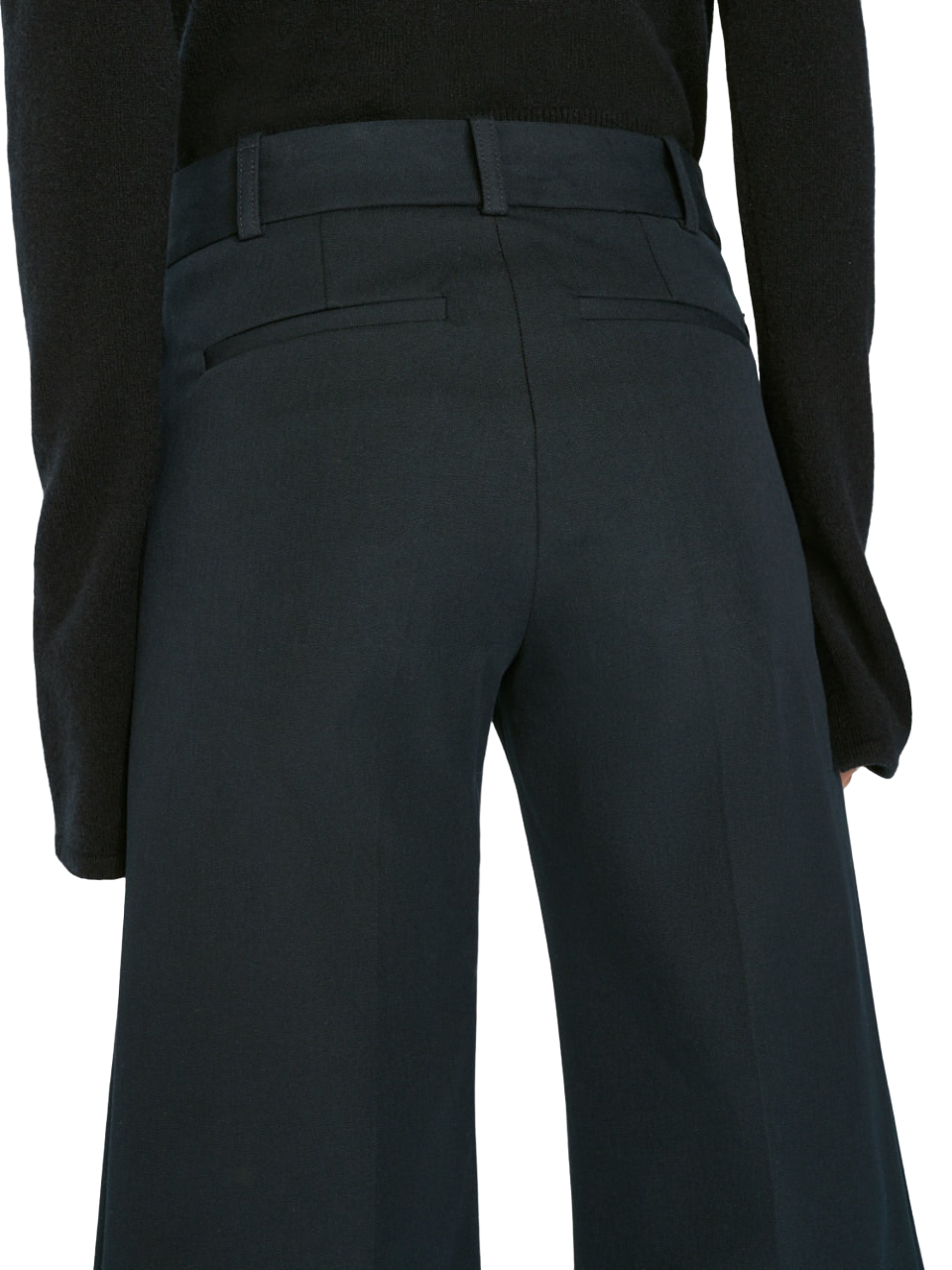 Le Cropped Palazzo Trouser - Noir