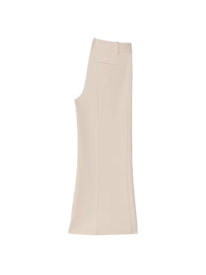 Le Cropped Palazzo Trouser - Bone