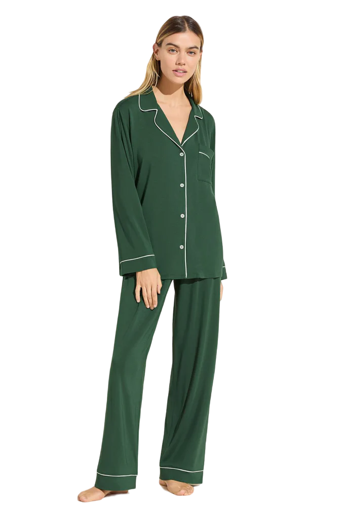Gisele Long PJ Set - Forest Green