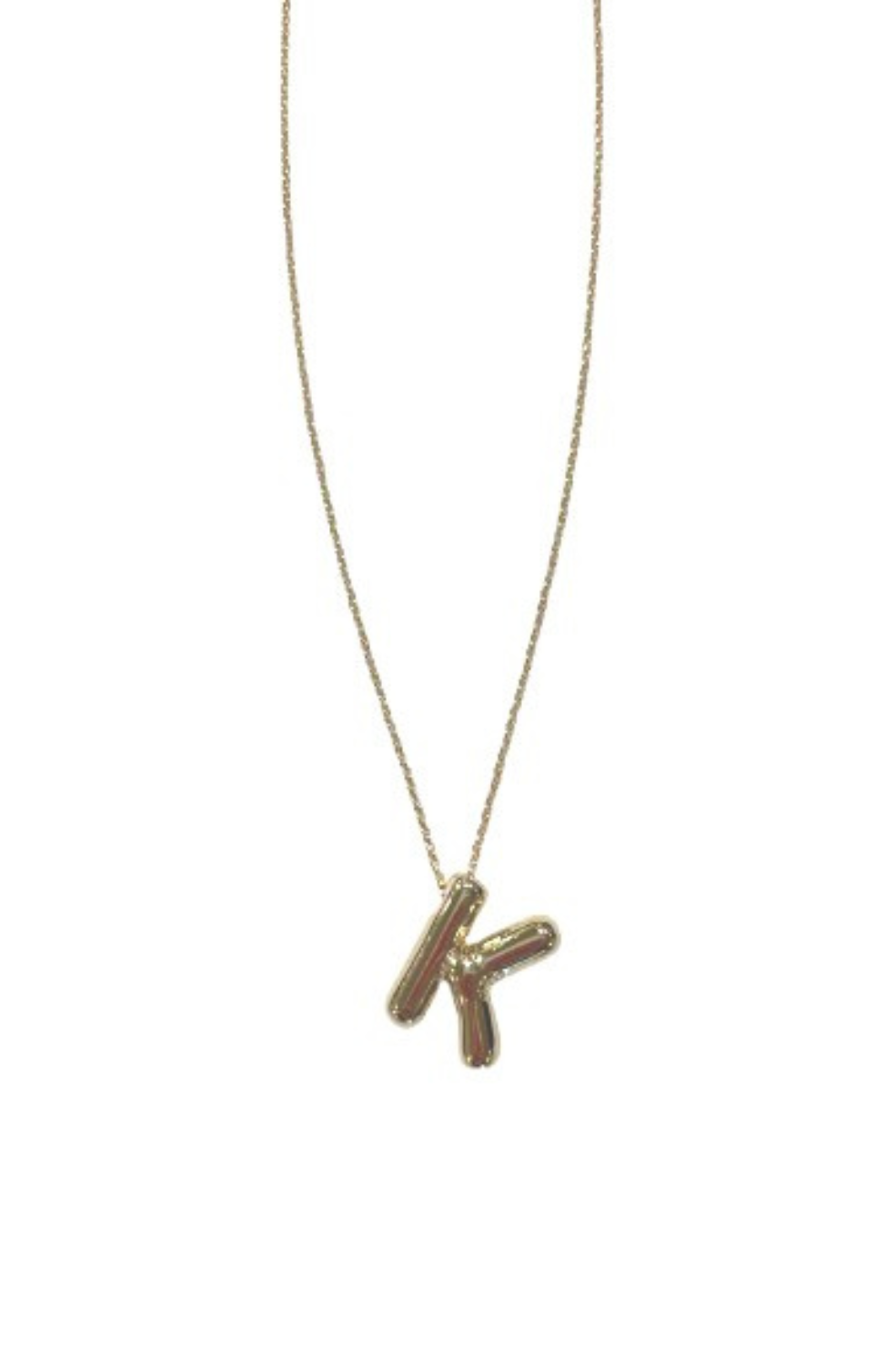 Bubble Initial Necklace - Gold
