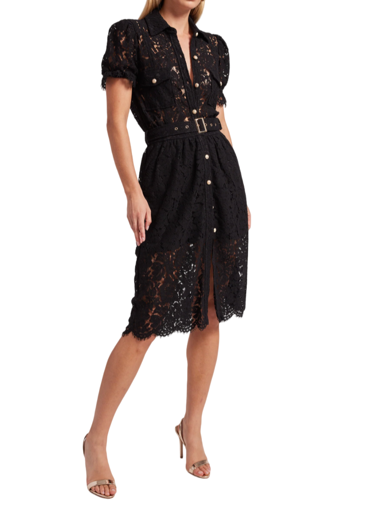 Margot Lace Dress - Black