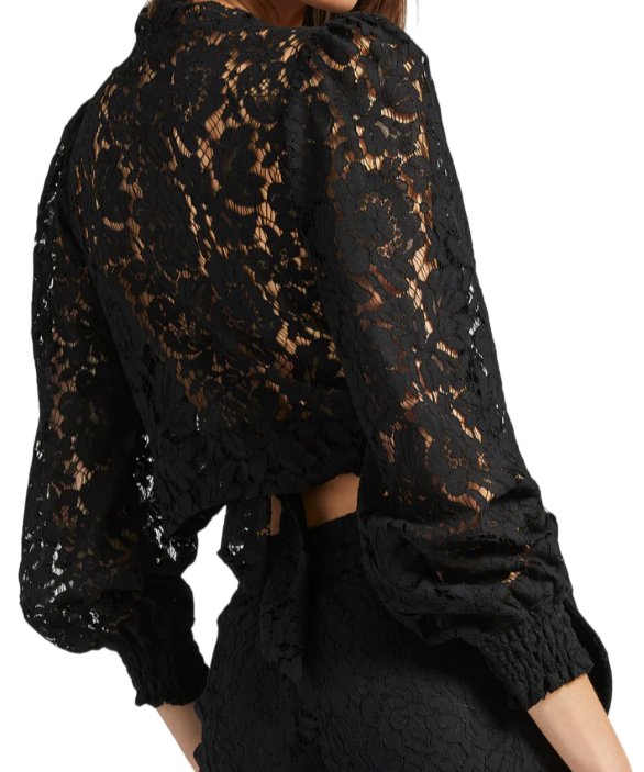 Marilyn Lace Blouse - Black