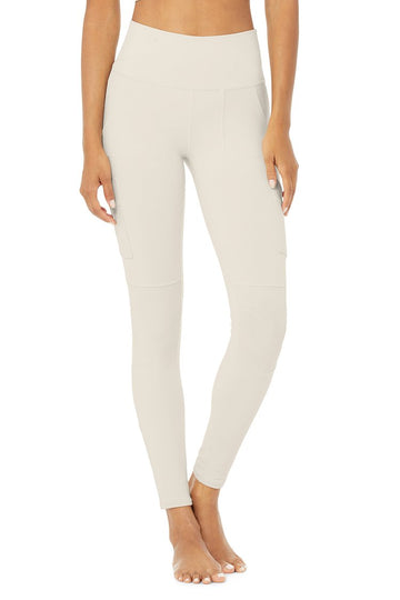 High-Waist Cargo Legging - Bone