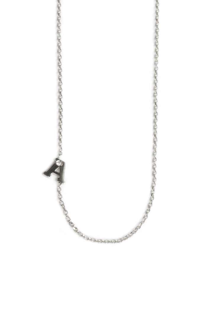 Love Letter Single Diamond Necklace - A to Z