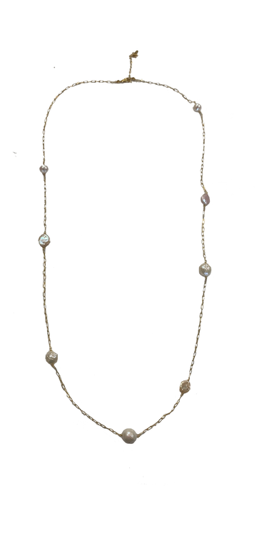 Large Freshwater Pearl Chain Necklace