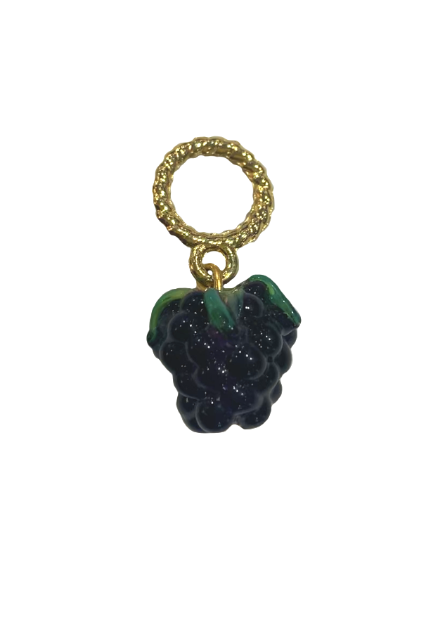 Fruit Glass Charm - Blackberry