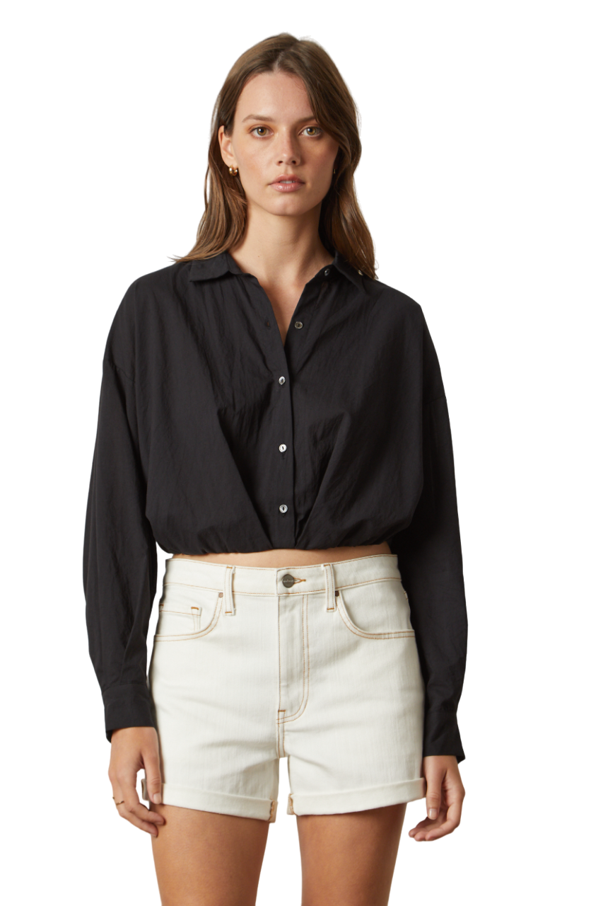 Julia Cotton Shirt - Black