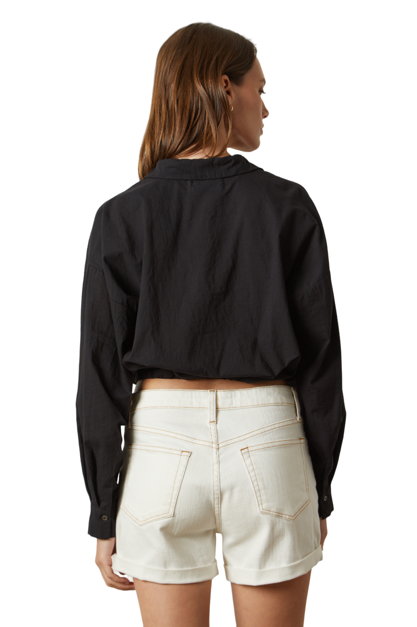 Julia Cotton Shirt - Black
