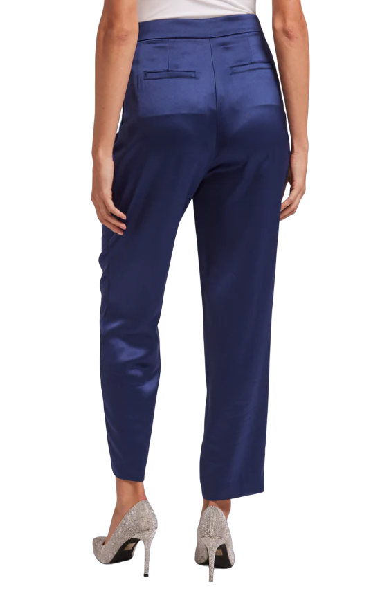 Keaton Satin Pants - Navy