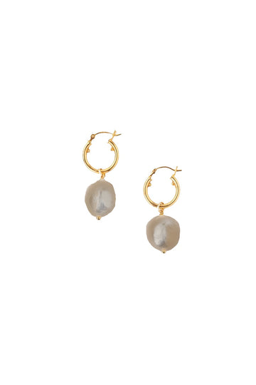 Pearl Hoop Earrings