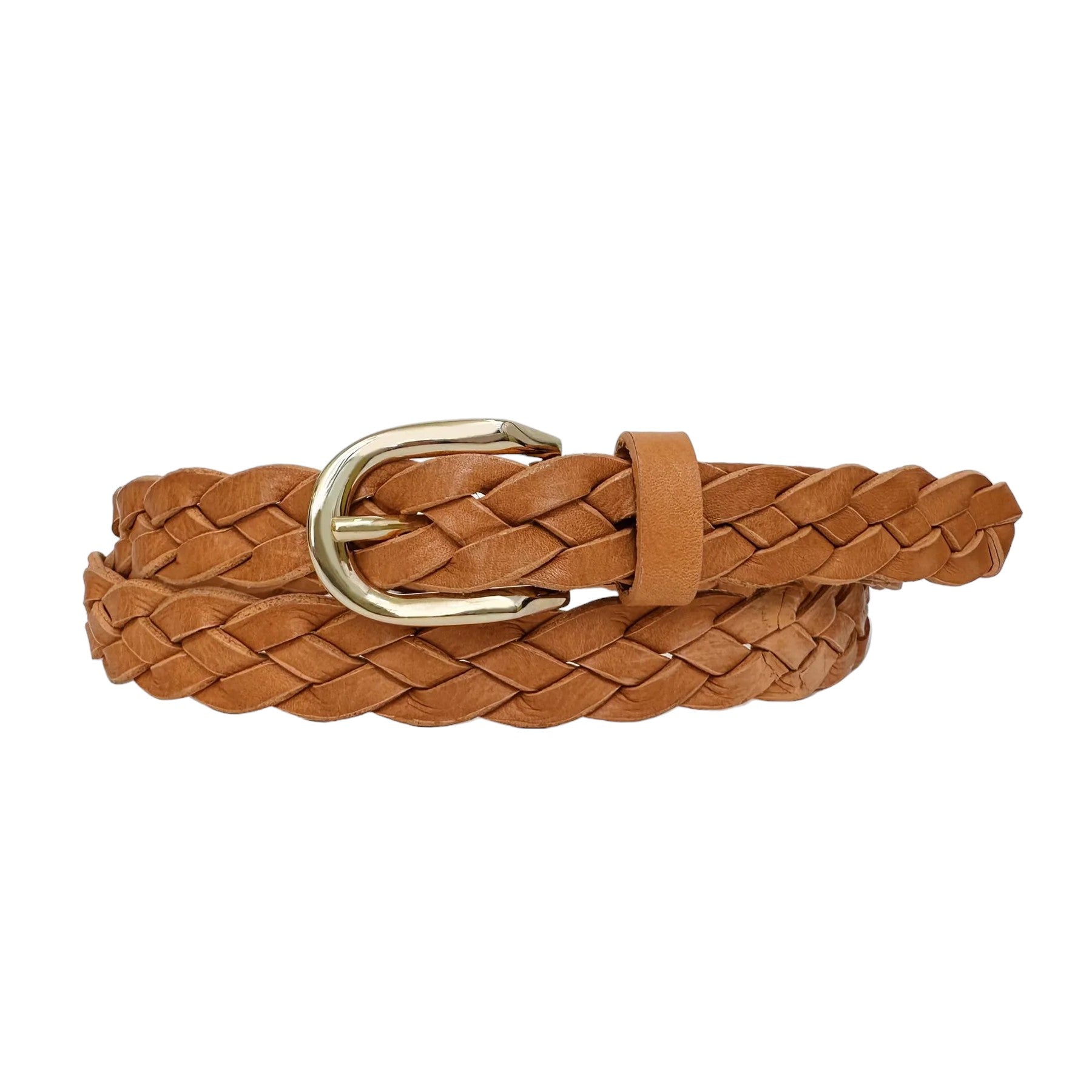 Avani Vachetta Belt - Gold/Brown