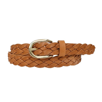 Avani Vachetta Belt - Gold/Brown