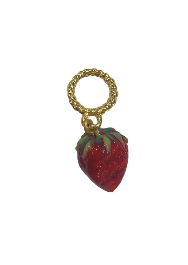 Fruit Glass Charm - Strawberry