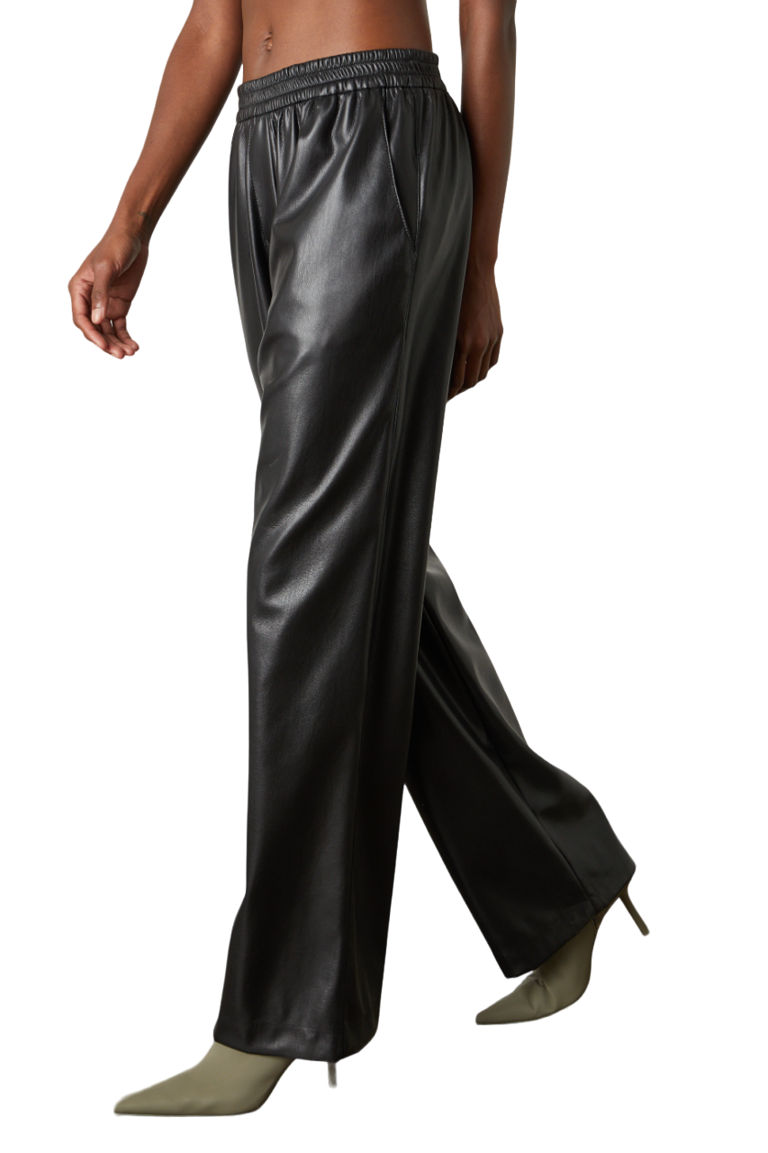 Jenna Vegan Leather Pant - Black
